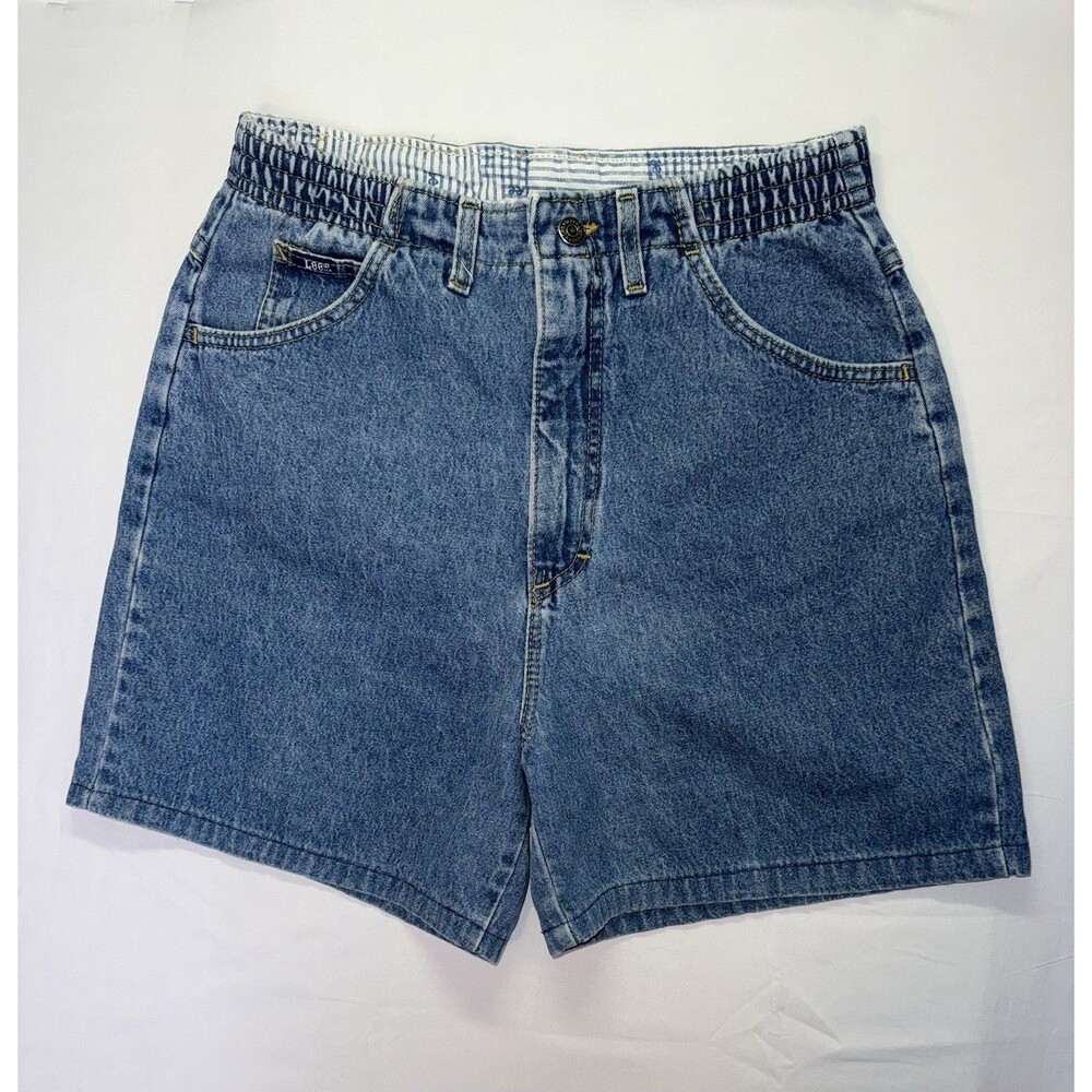 Vintage Lee Shorts Womens 10 Pet Denim High Rise Mom Jorts Comfort Waist USA